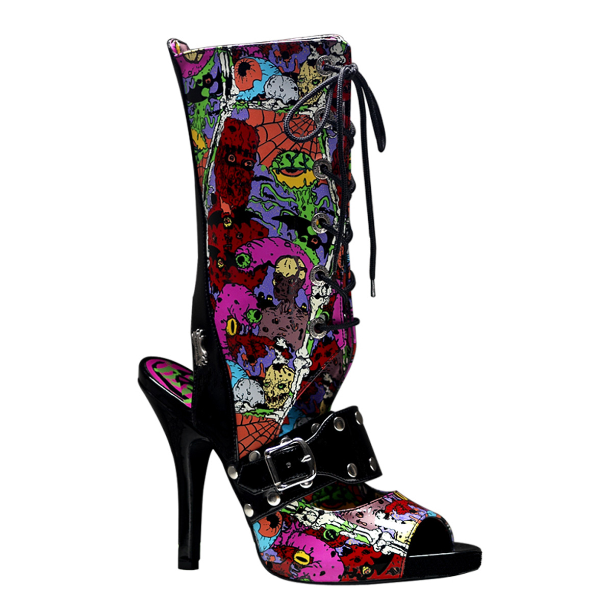 DEMONIA ZOMBIE-103 4 1/2" Blk Pat
