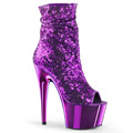 ADORE-1008SQ Fetisch Glitter & paljetter Peep-toe Stövlett Vegan