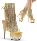 ADORE-1017RSFT Fetisch Fransar Glitter & paljetter Peep-toe Stövlett