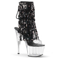 ADORE-1017SQF Fetisch Fransar Glitter & paljetter Peep-toe Stövlett