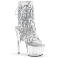 ADORE-1017SQF Fetisch Fransar Glitter & paljetter Peep-toe Stövlett