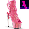 ADORE-1018G Fetisch Glitter & paljetter Peep-toe Stövlett Trender våren 2017 UV-reaktiva