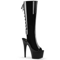 ADORE-2018 Fetisch Knähöga stövlar Peep-toe