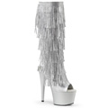 ADORE-2024RSF Fetisch Fransar Glitter & paljetter Knähöga stövlar Peep-toe