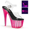 ADORE-708VLRS Fetisch Glitter & paljetter Sandalett UV-reaktiva
