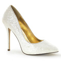 AMUSE-20G Bröllop Glitter & paljetter Pumps Stilettklack Vegan