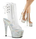 BEJEWELED-1018DM-7 Fetisch Glitter & paljetter Peep-toe Stövlett Vegan