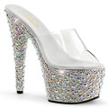 BEJEWELED-701MS Bröllop Fetisch Glitter & paljetter Peep-toe Sandal