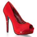 BELLA-12R Glitter & paljetter Jul & högtider Peep-toe Pumps Vegan