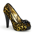 BETTIE-12 Djurmönster Peep-toe Pumps Vegan