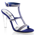 CLEARLY-418 Glitter & paljetter Sandalett T-strap Vegan
