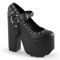 CRAMPS-02 Bred klack Gothic Mary Jane Vegan