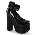 CRAMPS-03 Bred klack Gothic Pumps Vegan