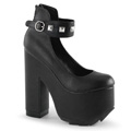CRAMPS-03 Bred klack Gothic Pumps Vegan