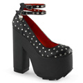CRAMPS-06 Bred klack Gothic Halloween Pumps Vegan
