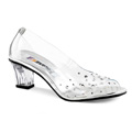 CRYSTAL-100 Bred klack Bröllop Peep-toe Sagor & fantasy Vegan