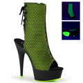 DELIGHT-1018FN Peep-toe Stövlett UV-reaktiva