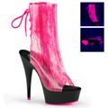 DELIGHT-1018LA Peep-toe Stövlett UV-reaktiva