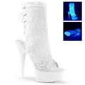 DELIGHT-1018ML Peep-toe Stövlett UV-reaktiva