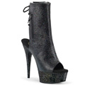 DELIGHT-1018MMG Glitter & paljetter Peep-toe Stövlett