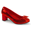 DOROTHY-01 Bred klack Glitter & paljetter Jul & högtider Pumps Sagor & fantasy Vegan