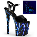 FLAMINGO-809NLB Fetisch Sandalett UV-reaktiva