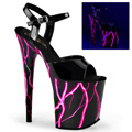 FLAMINGO-809NLB Fetisch Sandalett UV-reaktiva