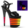 FLAMINGO-809UVLN Fetisch Sandalett UV-reaktiva