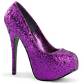 TEEZE-06G Glitter & paljetter Pumps Vegan