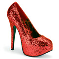 TEEZE-06GW Glitter & paljetter Jul & högtider Pumps Vegan