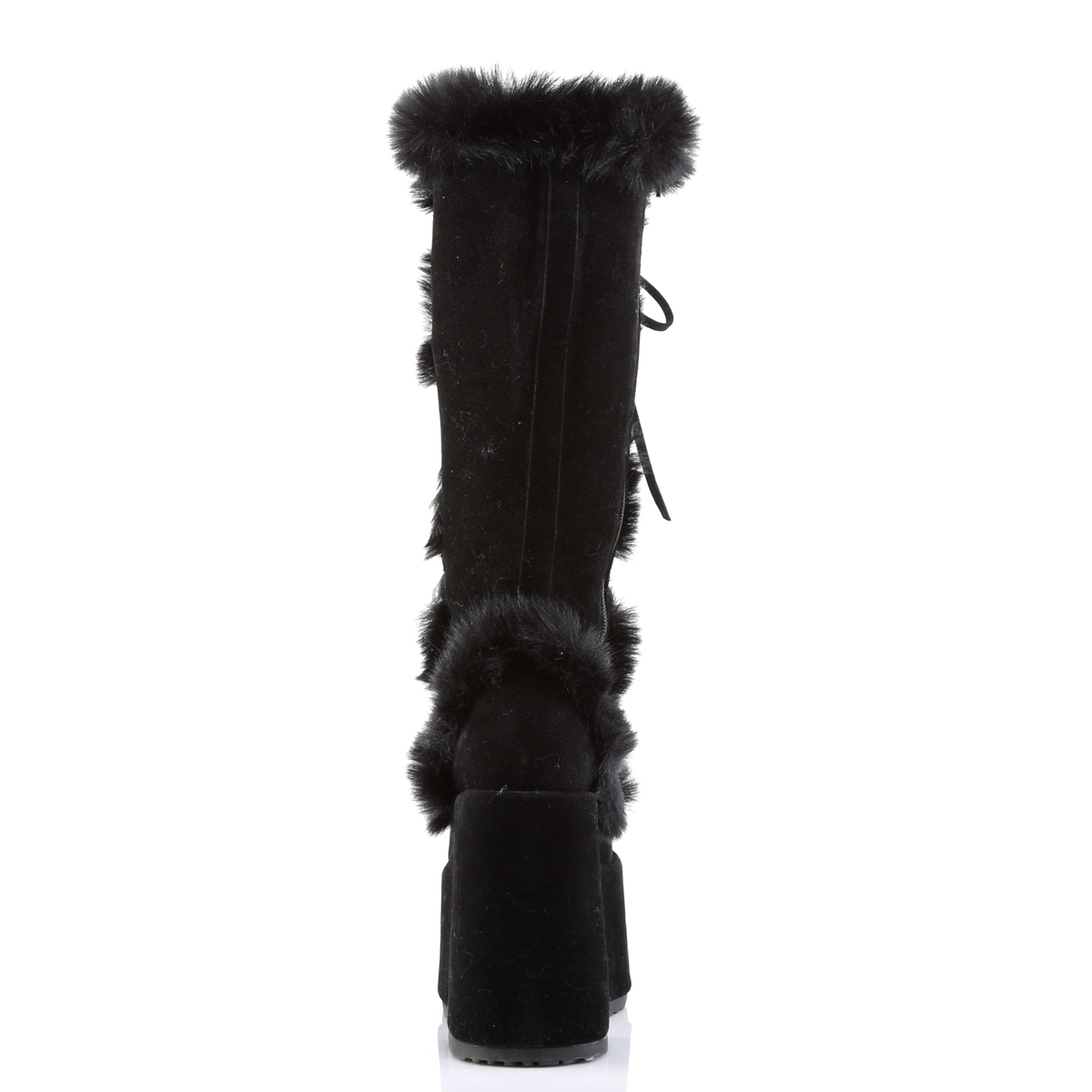 demonia tan fur boots